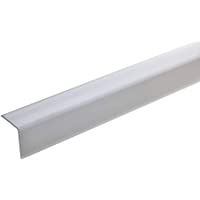 acerto 38328 Perfil angular de escalera de aluminio - 100cm 32x30mm plateado x Antideslizante x Robusto x Fácil…